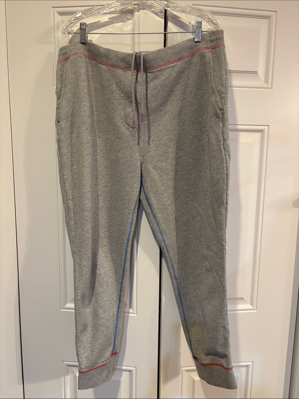 Women's Gray Joggers with Subtle Contrast Stitching